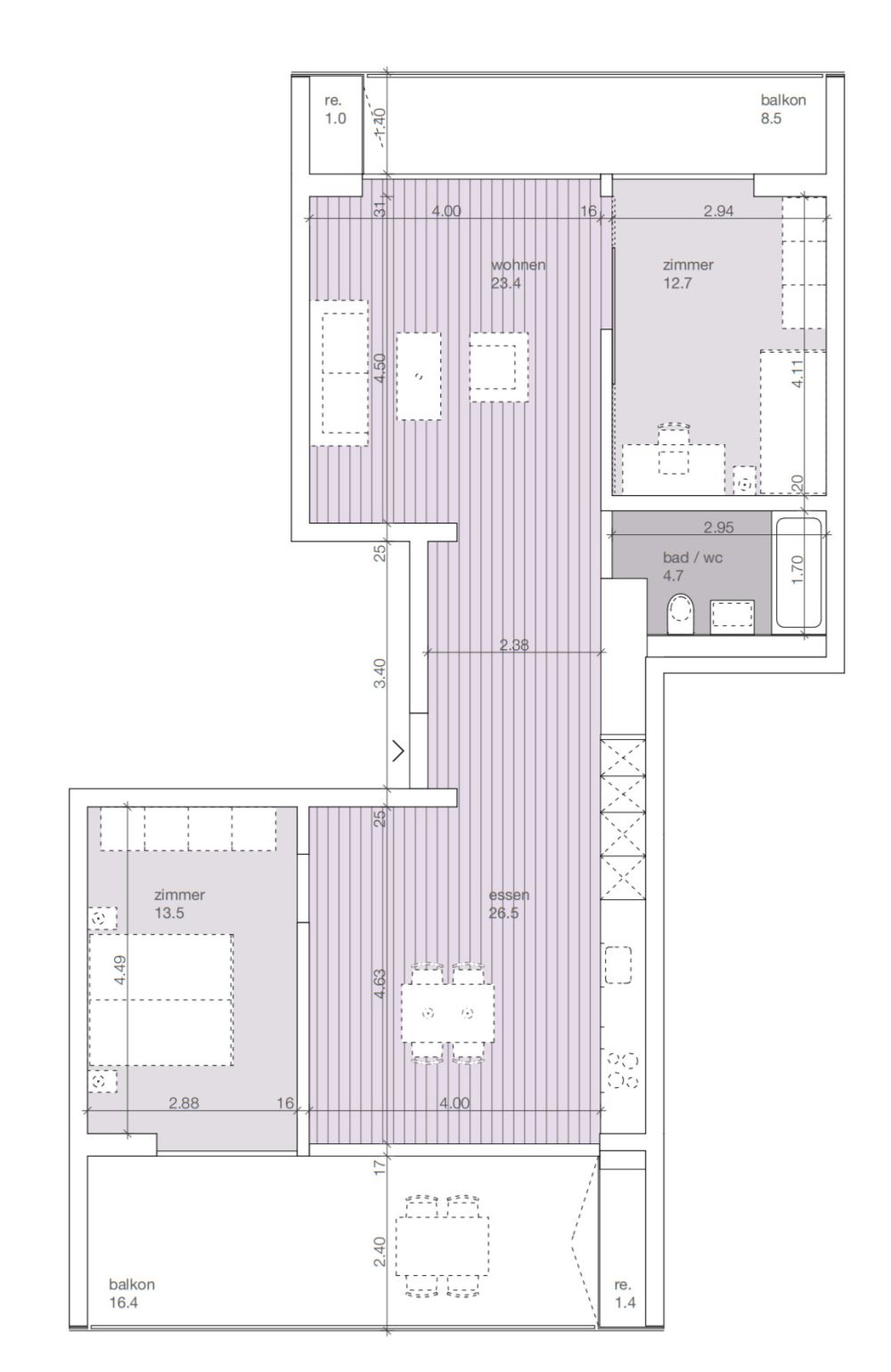 3½ ZI-WOHNUNG IN BERN - MATTENHOF, MÖBLIERT, TEMPORÄR - Bild 10