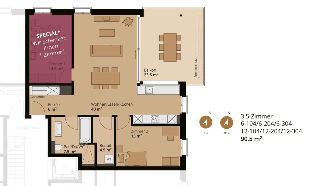 SPECIAL - 1 Zimmer geschenkt - Top moderne Neubauwohnung in der sandgass.ch - Bild 13