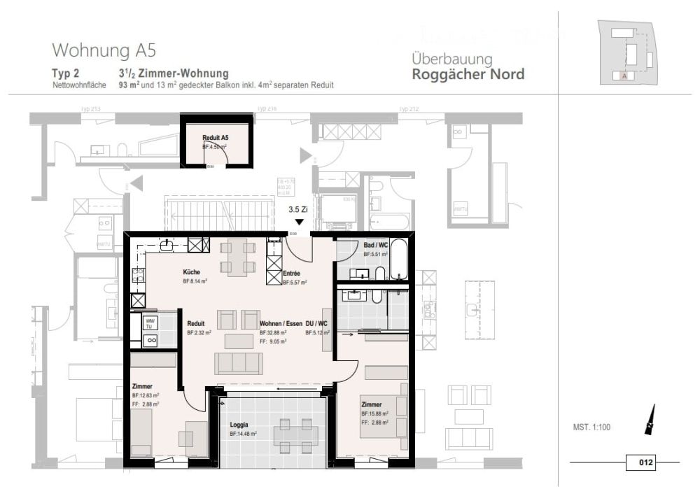 Erstbezug 3.5 Zimmer-Wohnung in neuer Überbauung Roggächer Nord - Bild 6