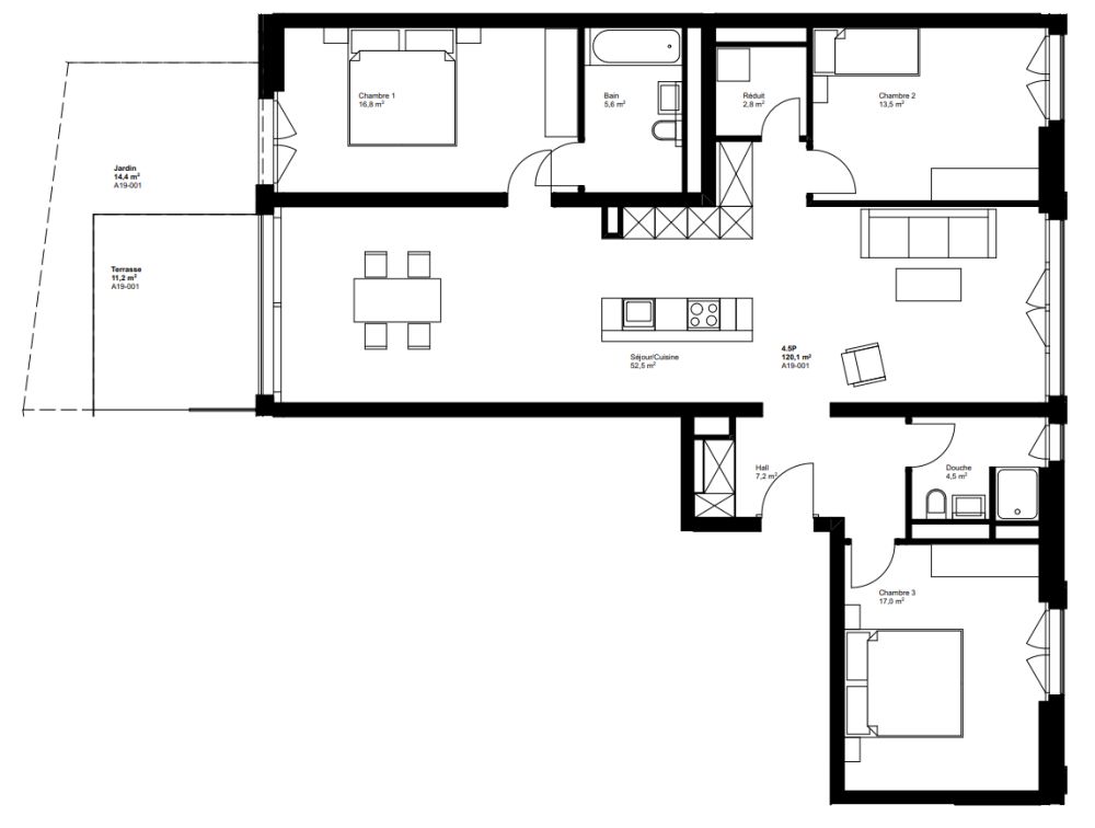 4.5 pièces neuf avec jardin - A19-001 - Bild 11
