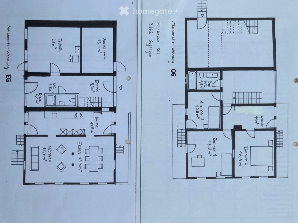 5.5-Zimmer-Bauernhaus in Seftigen: Wohnen im Grünen mit Bergpanorama - Bild 1