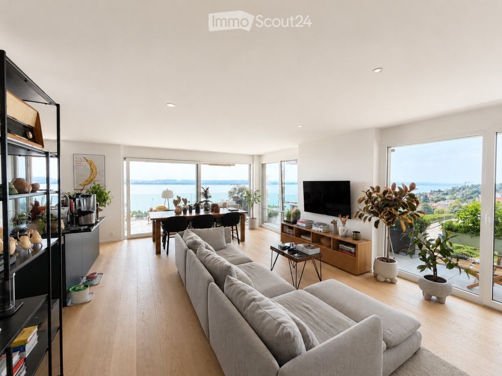 Contemporänes Appartement mit Panoramablick auf den Neuenburgersee - Bild 5