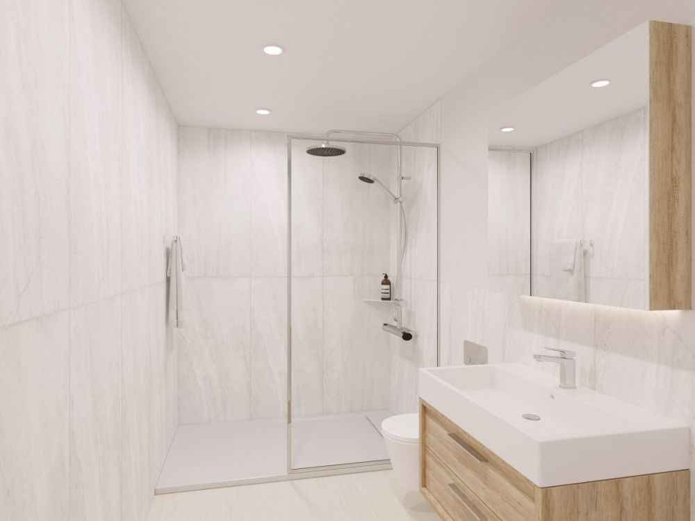 Mit Concierge und eigenem Fitness - Ideal für Wohnen im Alter - Badezimmer im eleganten Design