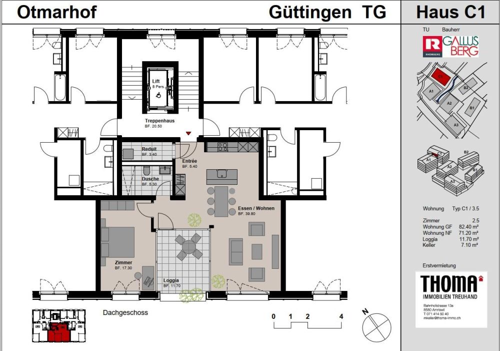 2.5 Zimmer-Dachwohnung mit Loggia und hohen Räumen - Bild 9