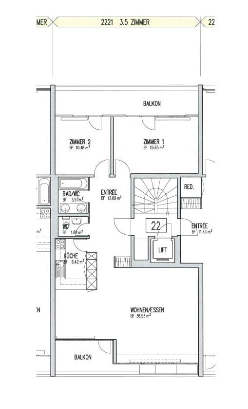 Erstvermietung nach Sanierung - 3.5-Zimmer-Wohnung mit Balkon - Bild 6