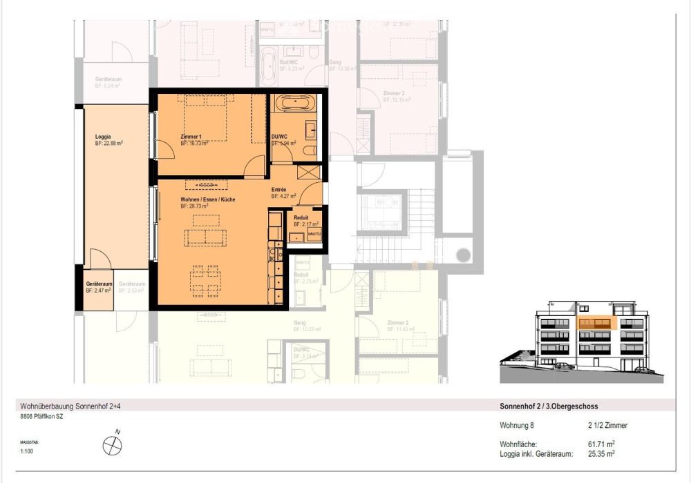 Erstvermietung Sonnenhof 2 + 4, 8808 Pfäffikon SZ / ab Mitte Dezember 2025 verfügbar - Bild 7