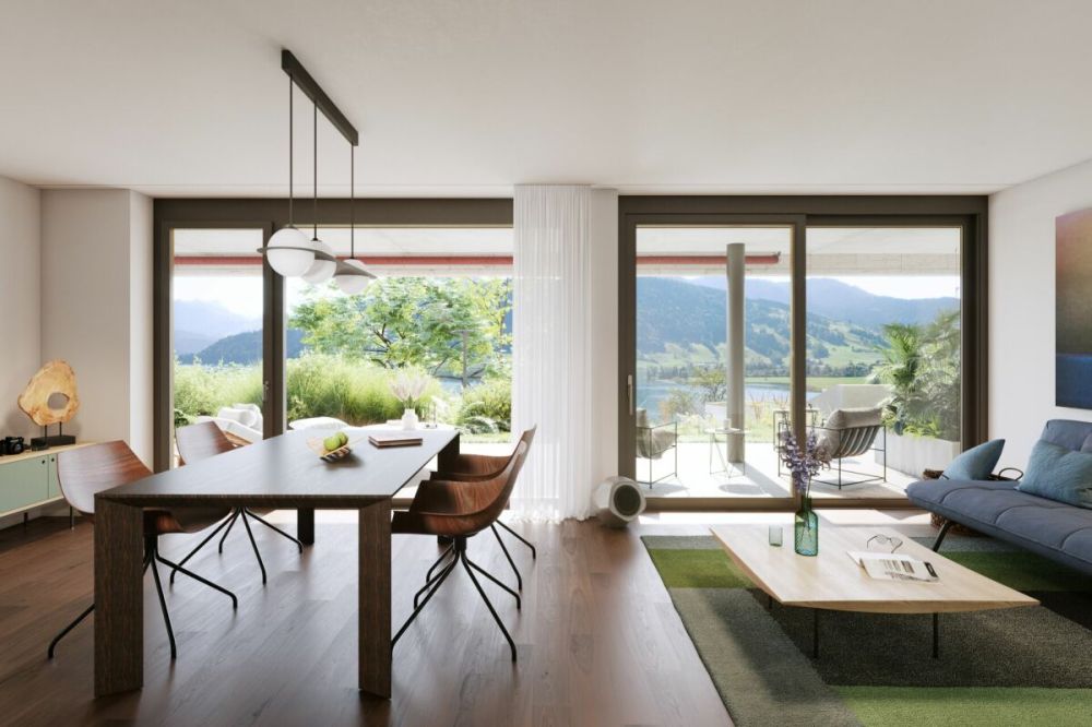 EIN JUWEL ÜBER DEM SEE: 3.5-Zimmer-Luxus-Neubauwohnung mit spektakulärem Panorama auf See und Berge - Bild 4