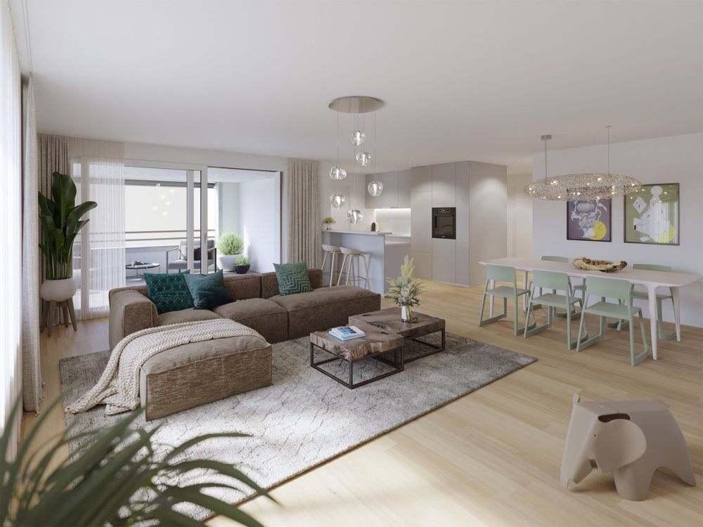 Moderne 3.5-Zimmer-Neubau-Wohnung in Bünzen - Bild 1