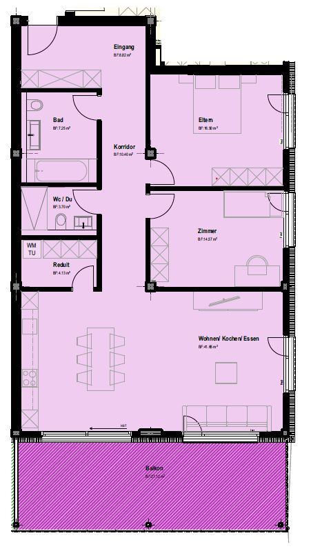 Moderne 3.5-Zimmer-Neubau-Wohnung mit Terrasse und schöner Aussicht in Trimbach - Bild 11