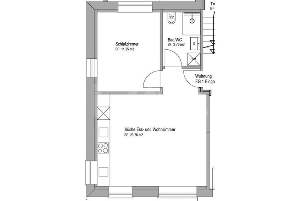 2½ Zimmerwohnung Nr. 1 im Erdgeschoss zu vermieten - Bild 10