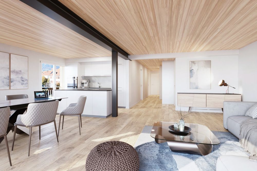 Erstvermietung: 4.5 Zimmer im Holzbau mit 32.6 m² Terrasse - Bild 1