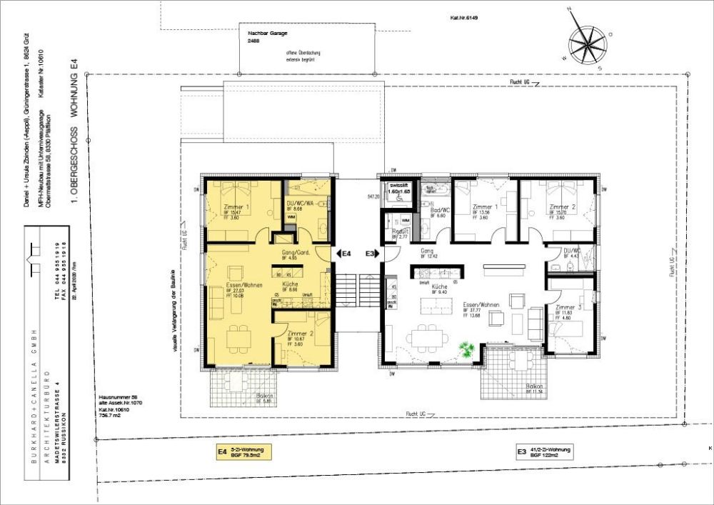 Freie 3.5 Zimmer Wohnung im Eigentumsstandart in Pfäffikon ZH - Plan