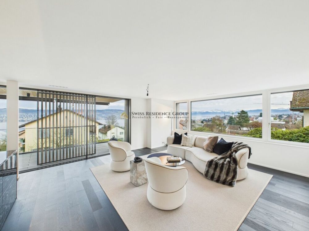 Privilegiert wohnen am Zürichsee mit: 5.5-Zimmer-Residenz mit Privatpool, Garten, See-und Bergsicht - Bild 8