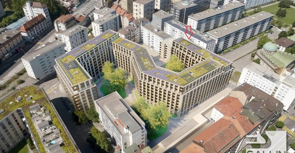 Appartement neuf de 3½ pièces, avec parking, au centre ville - Appartement 3.5 pièces - image - 2