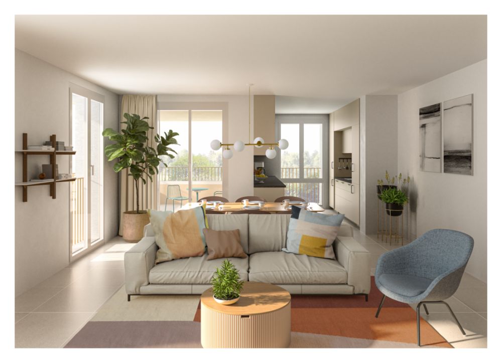 Prairie 4 - Appartement 3.5 pièces au 1er étage  avec vue dégagée - Bild 1