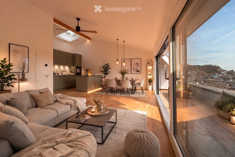 Loftartige 2.5-Zi-Dachw. 105 m² mit Balkon & Sonnenterrasse - Bild 1