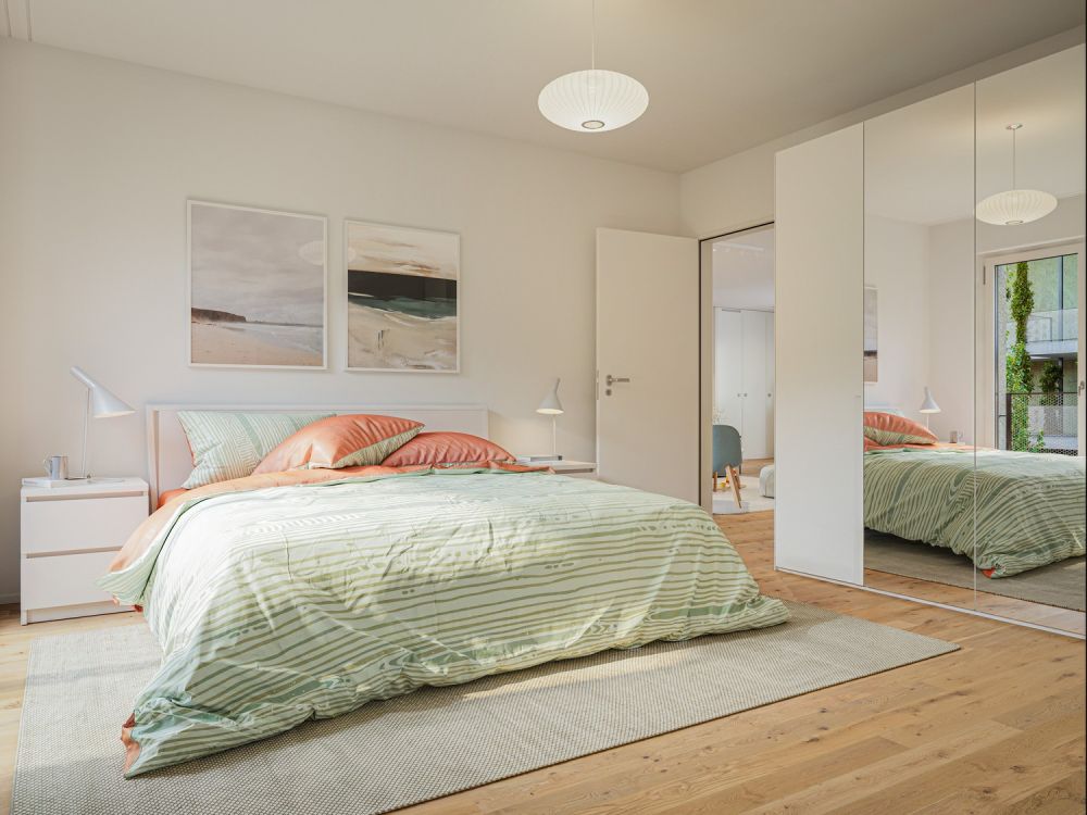 Erstvermietung KESSLERPLATZ  Urbanes Wohnen in der Stadt Schlieren - Schlafzimmer