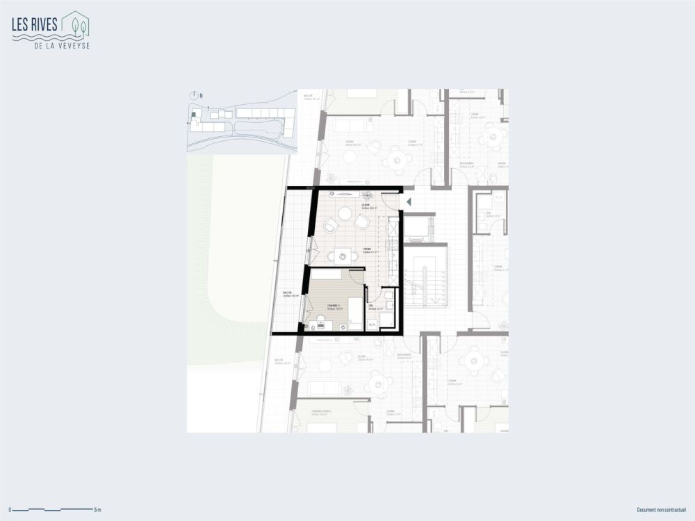 Appartement neuf 2.5 pièces avec balcon - Les Rives de la Veveyse - Bild 2