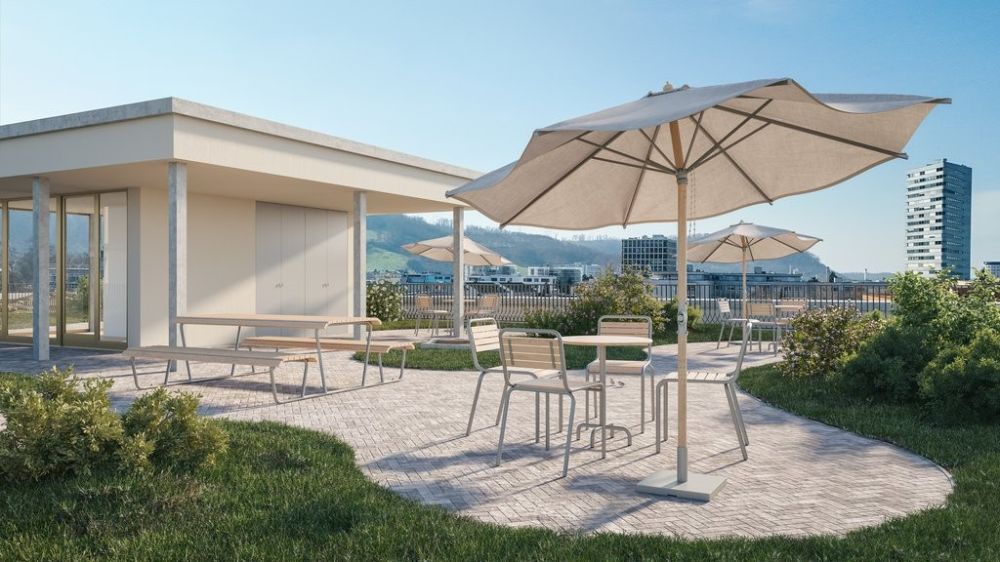 Erstbezug AURORA - wo wohnen neu beginnt - Visualisierung Dachterrasse