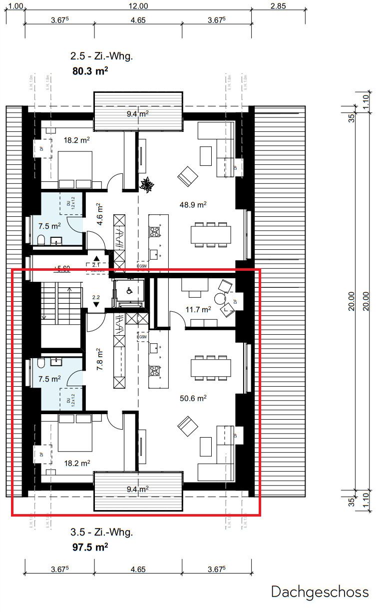 Neubau - sonnig - grosszügig - Grundrissplan