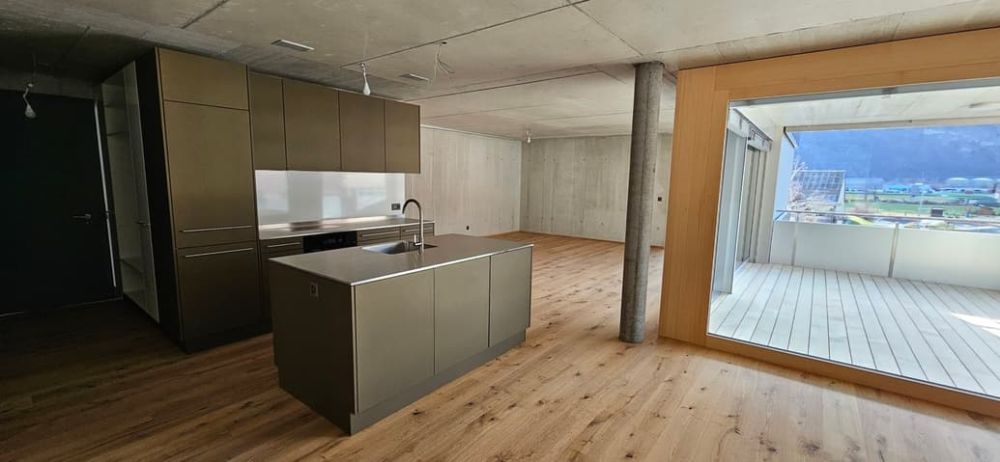 top moderne Wohnungen - Erstbezug Neubau in Steg / VS - Wohnbereich