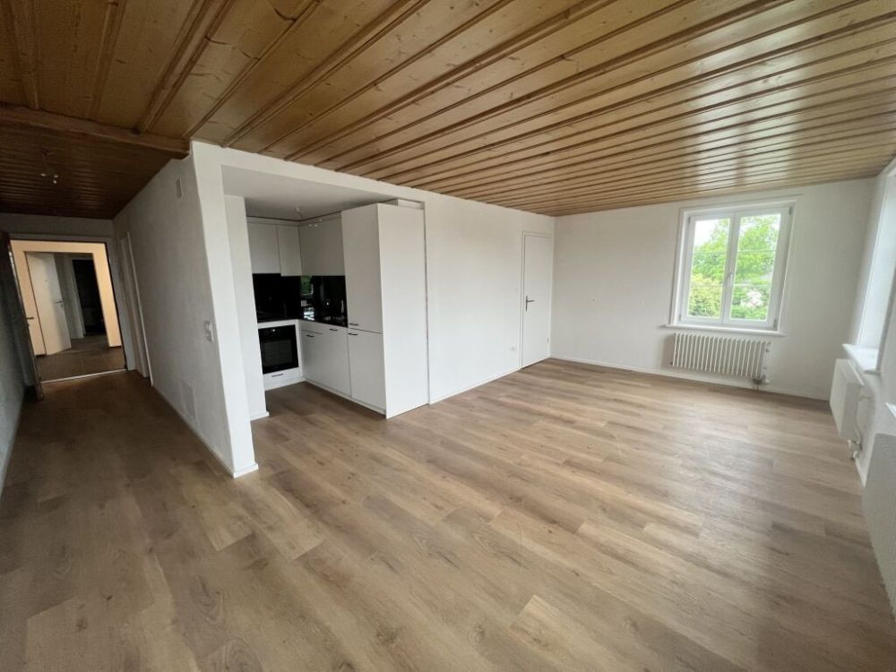 Erster Mietzins geschenkt: Neu sanierte 2.5-Zimmerwohnung zu vermieten - Wohnzimmer