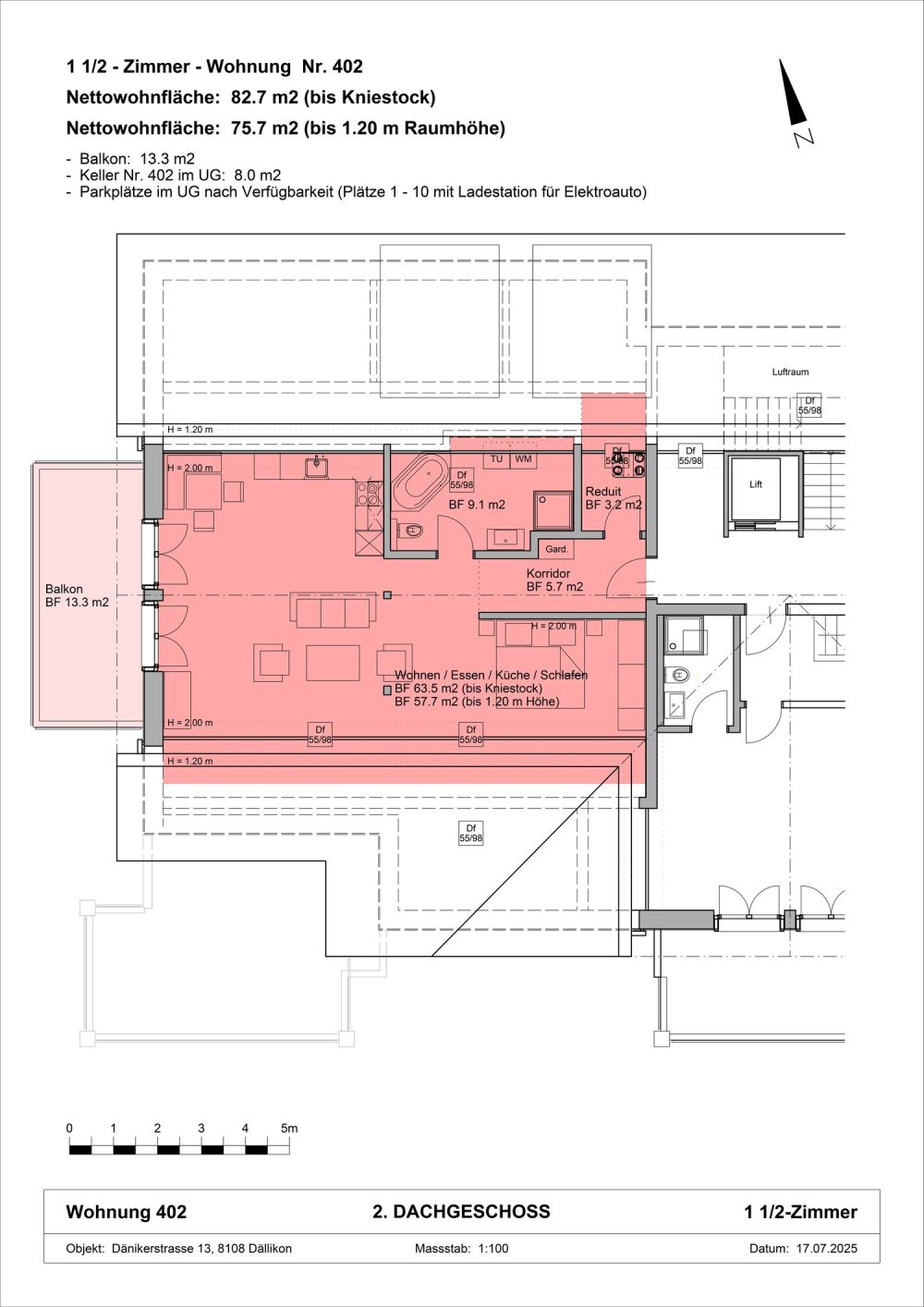 Neubau in Dällikon: Zeitgemässe Architektur trifft auf ländlichen Charme, Loft-Wohnung - Bild 9