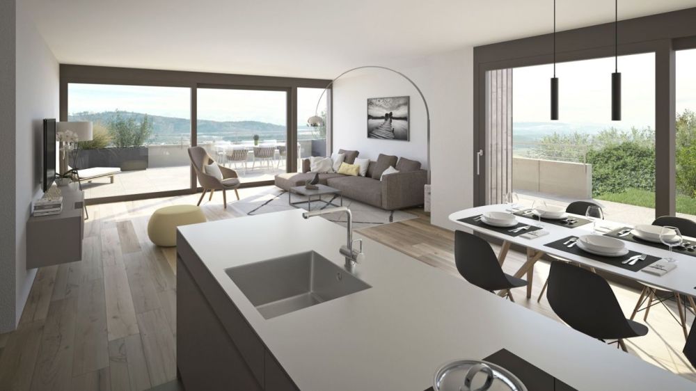 4½-Zimmer-Terrassenhaus mit Aussicht auf Alpen und Aarelandschaft - Bild 4