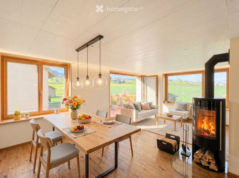 Moderne 4.5-Zimmer-Neubauwohnung mit Balkon, Laubengang und schöner Aussicht in Seedorf BE - Bild 1