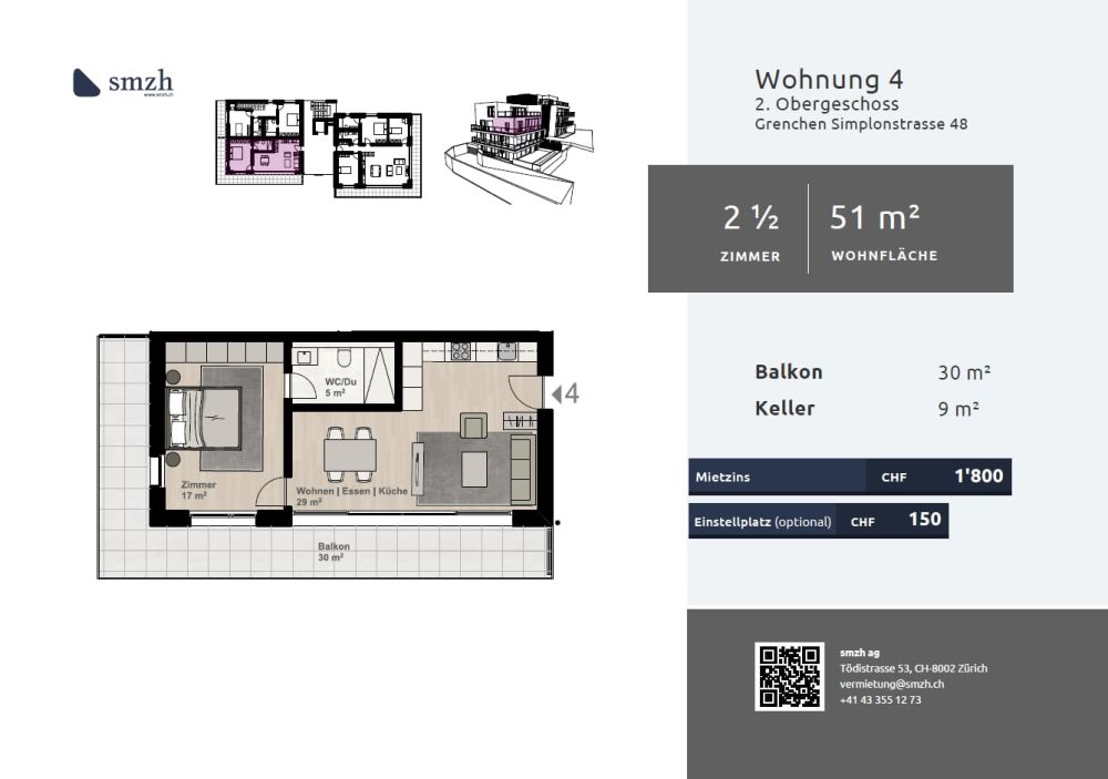 Moderne 2.5-Zimmer-Wohnung in Grenchen mieten - Bild 2
