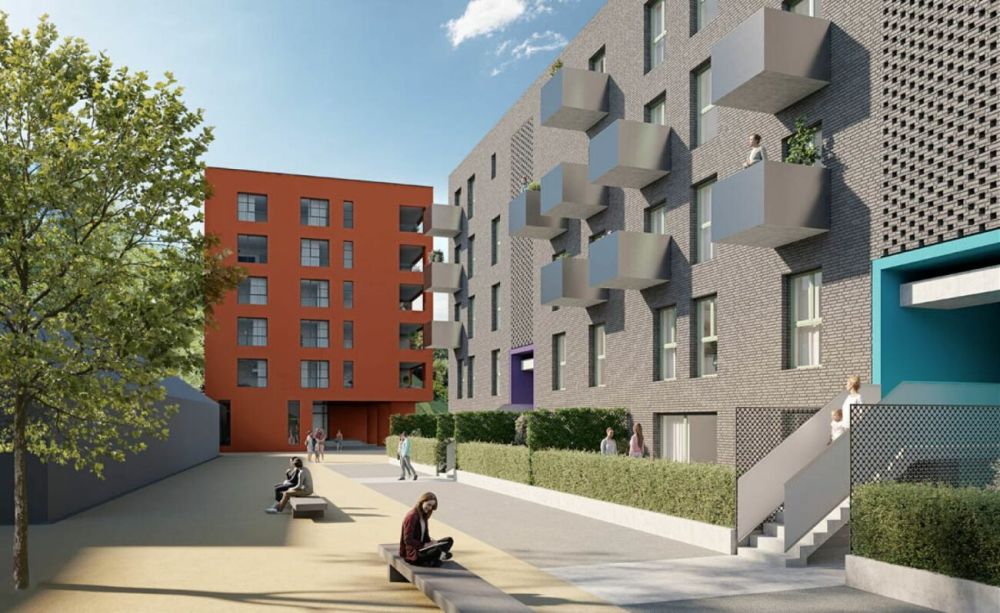 Erstvermietung! 3.5-Zimmer-Wohnung mit Terrasse direkt am Wasser inkl. Einstellplatz - Visualisierung Aussenansicht