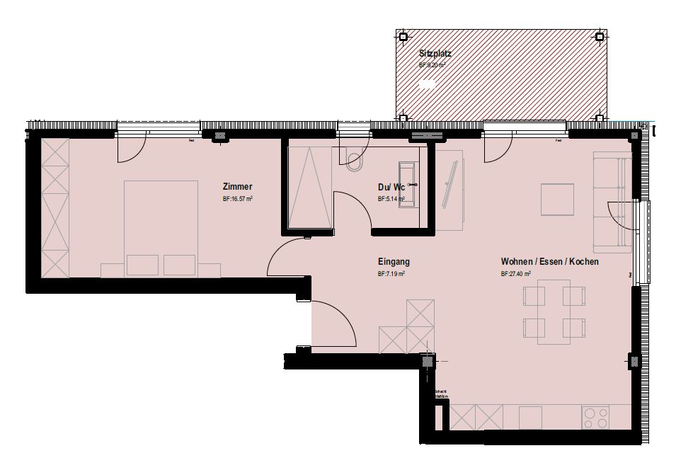Erstvermietung: Moderne 2.5-Zimmer-Neubau-Wohnung mit Terrasse und schöner Aussicht in Trimbach - Bild 9