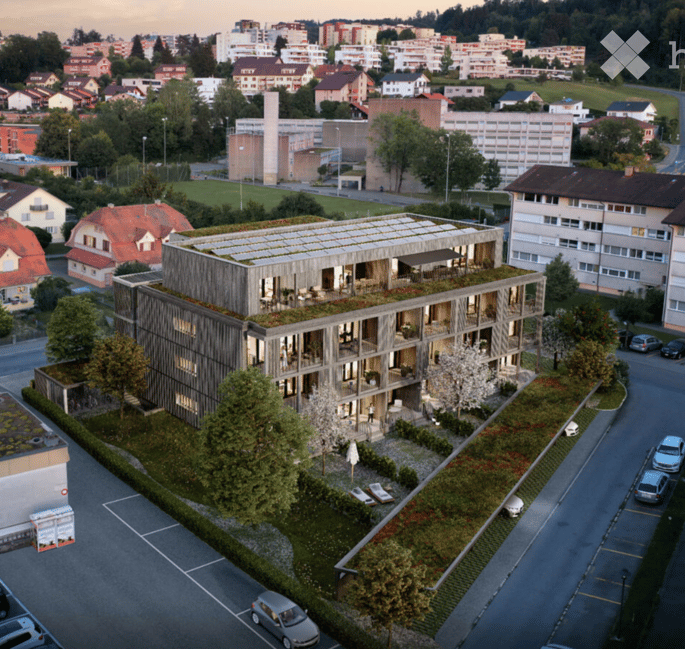 2.5 Zimmerwohnung in Ostermundigen - Veranda, Terrasse und Gartenplatz - Bild 7