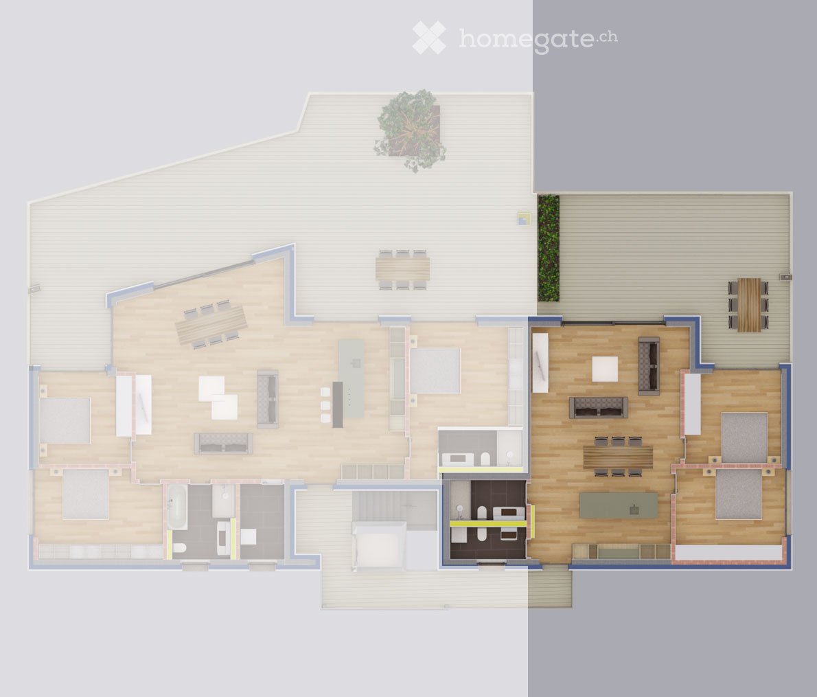 Erstvermietung: Topmoderne Attika-Wohnung im Eigentum Standard, Minergie effizient mit Solarstrom - Bild 6