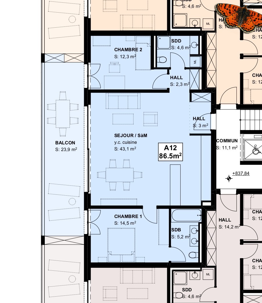 3 ½ PIECES NEUF AU 1ER ETAGE - VAULRUZ - Bild 7