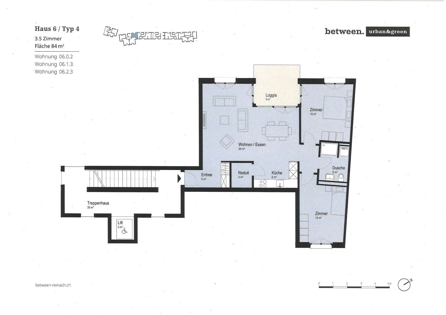 Top moderne 3,5-Zimmer-Whg (2.OG) mit Loggia, Lift + eigenem Waschturm - Bild 9