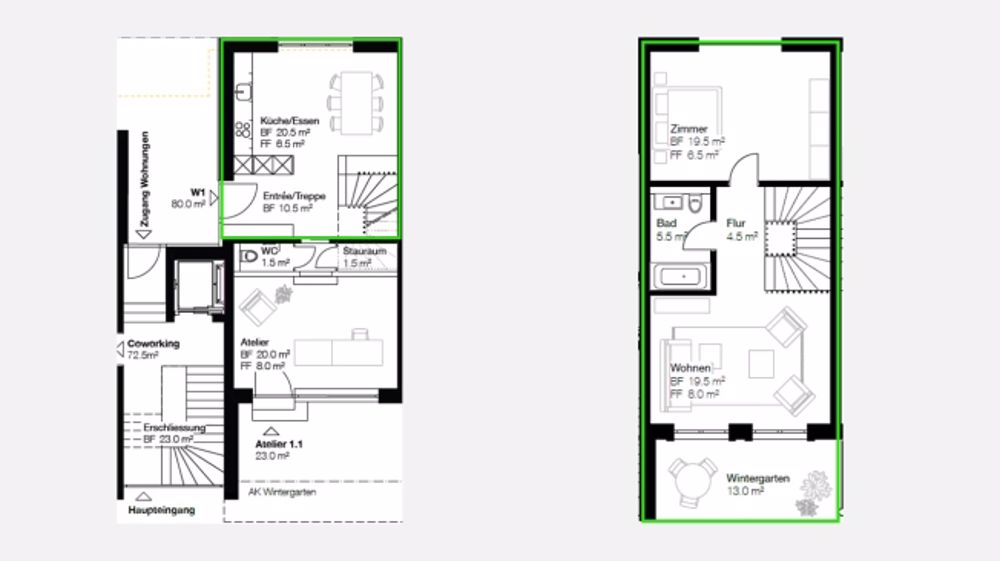 Moderne 3-Zimmer Maisonettewohnung mit Wintergarten (W1) - Bild 3