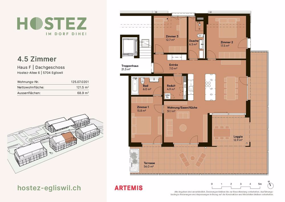 Erstvermietung Überbauung Hostez - im Dorf dihei - Bild 6