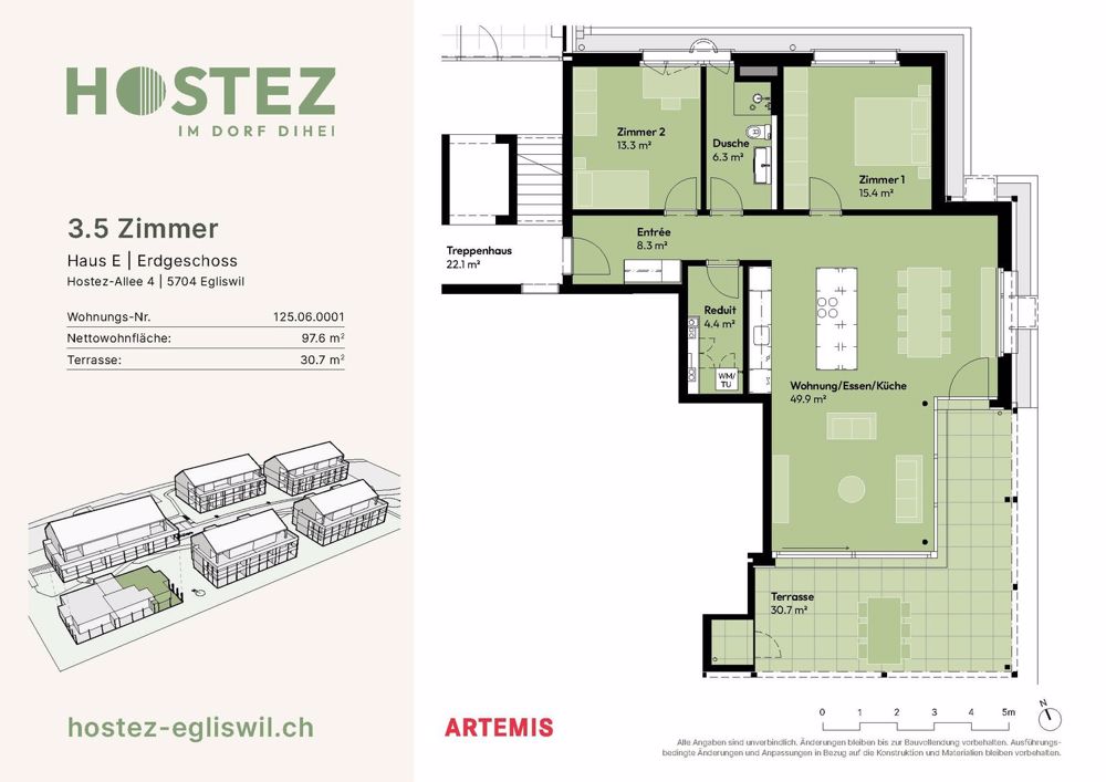 Erstvermietung Überbauung Hostez - im Dorf dihei - Bild 3