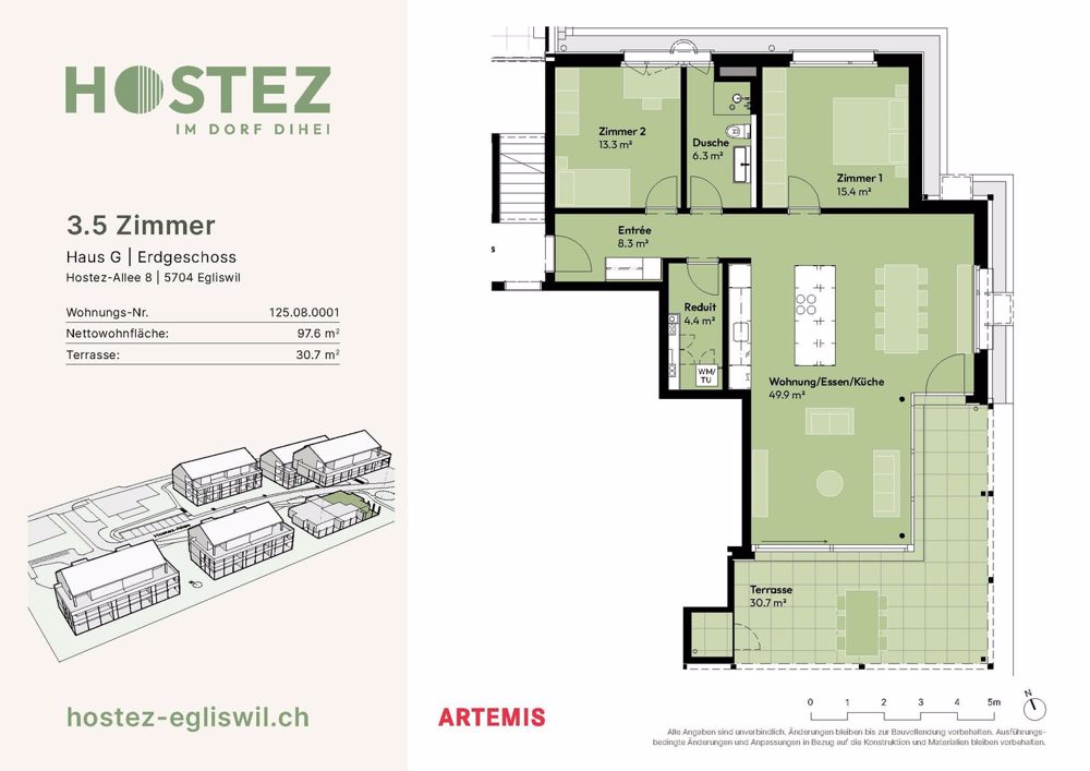 Erstvermietung Überbauung Hostez - im Dorf dihei - Bild 5