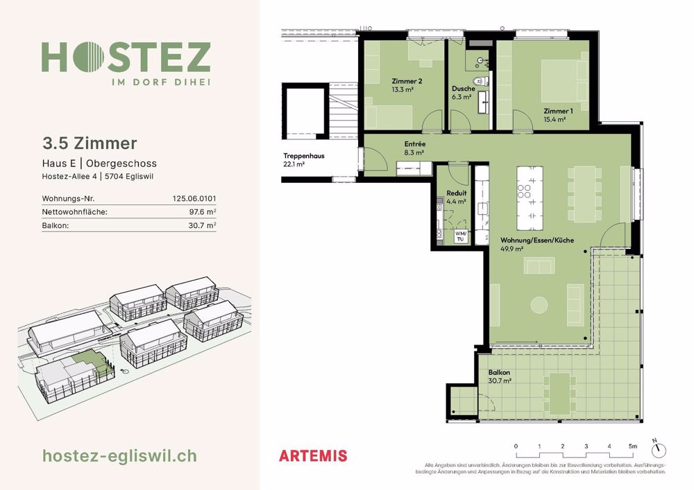 Erstvermietung Überbauung Hostez - im Dorf dihei - Bild 7