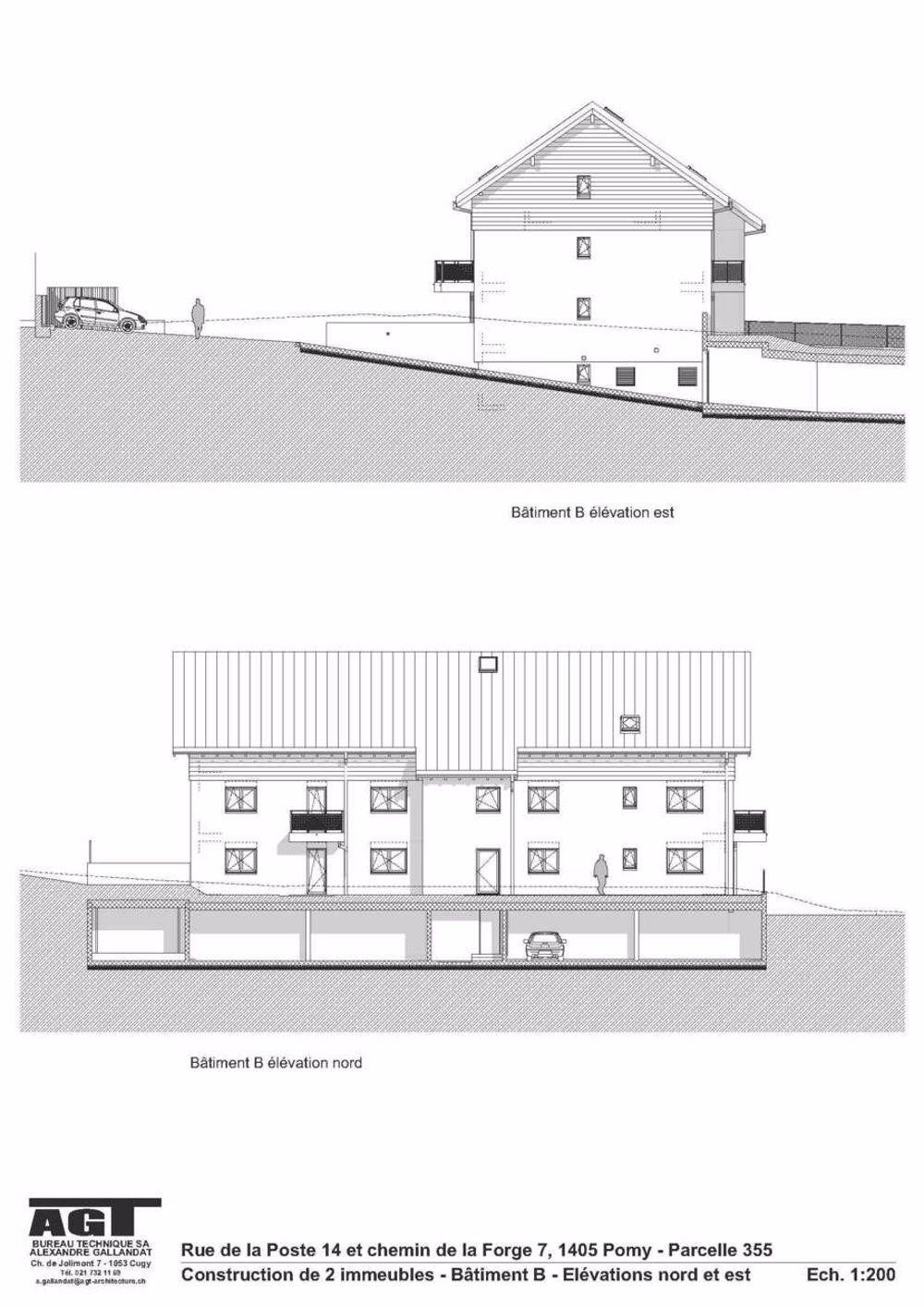 A louer à Pomy 3 1/2 pièces 1 er étage avec 2 balcons - Façades est et Nord