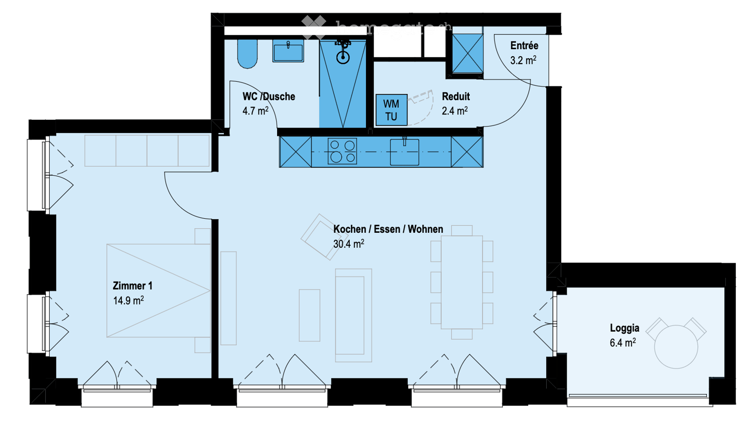 AuPark – 2.5-Zimmer mit Südloggia nahe Zürichsee – Ihr neues Zuhause? - Bild 4