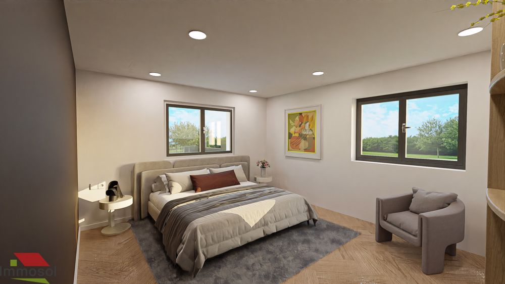 Appartement Neuf de 4,5 pièces ! - Immosol | Perspective | Chambre à coucher