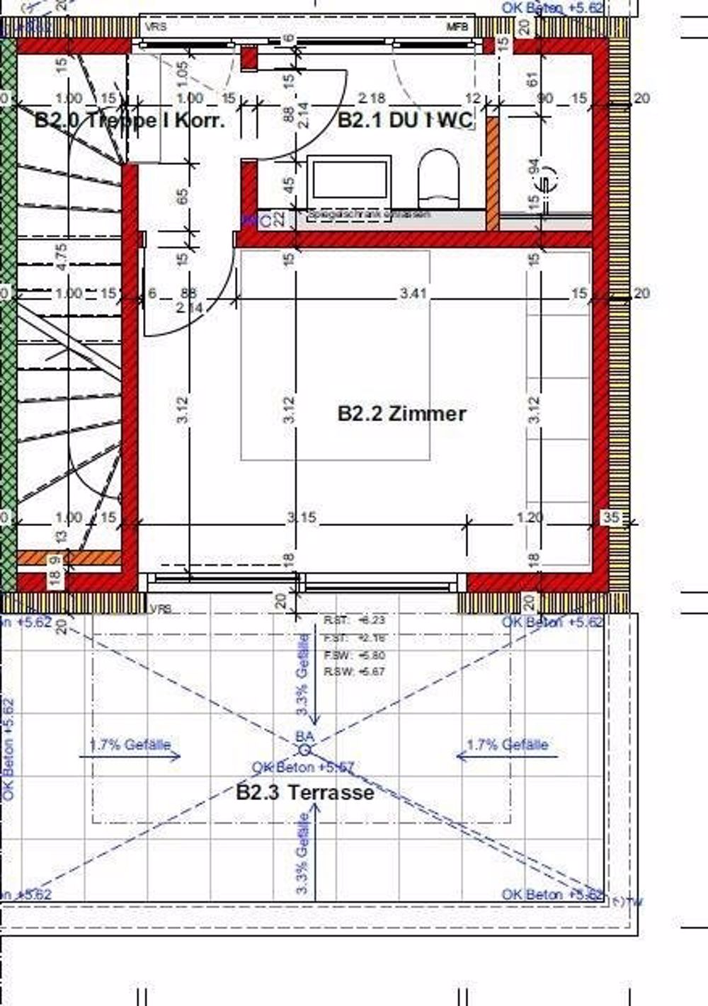 Erstbezug - 6.5-Zi. Doppeleinfamilienhaushälfte mit Garten und Pool - Grundriss Attikageschoss
