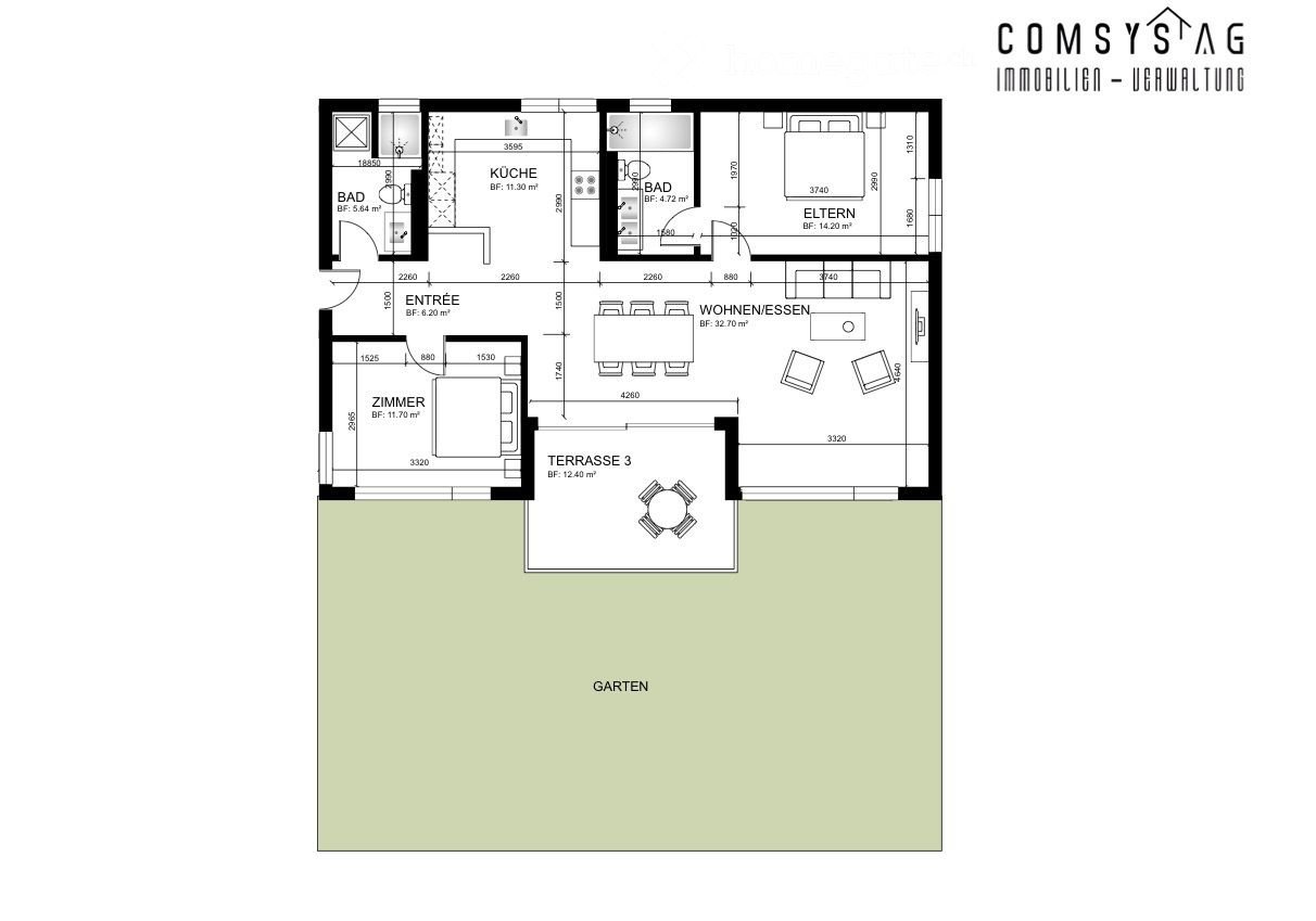 Moderne 3.5-Zi-Gartenwohnung (Garten zur alleinigen Nutzung) - Bild 5