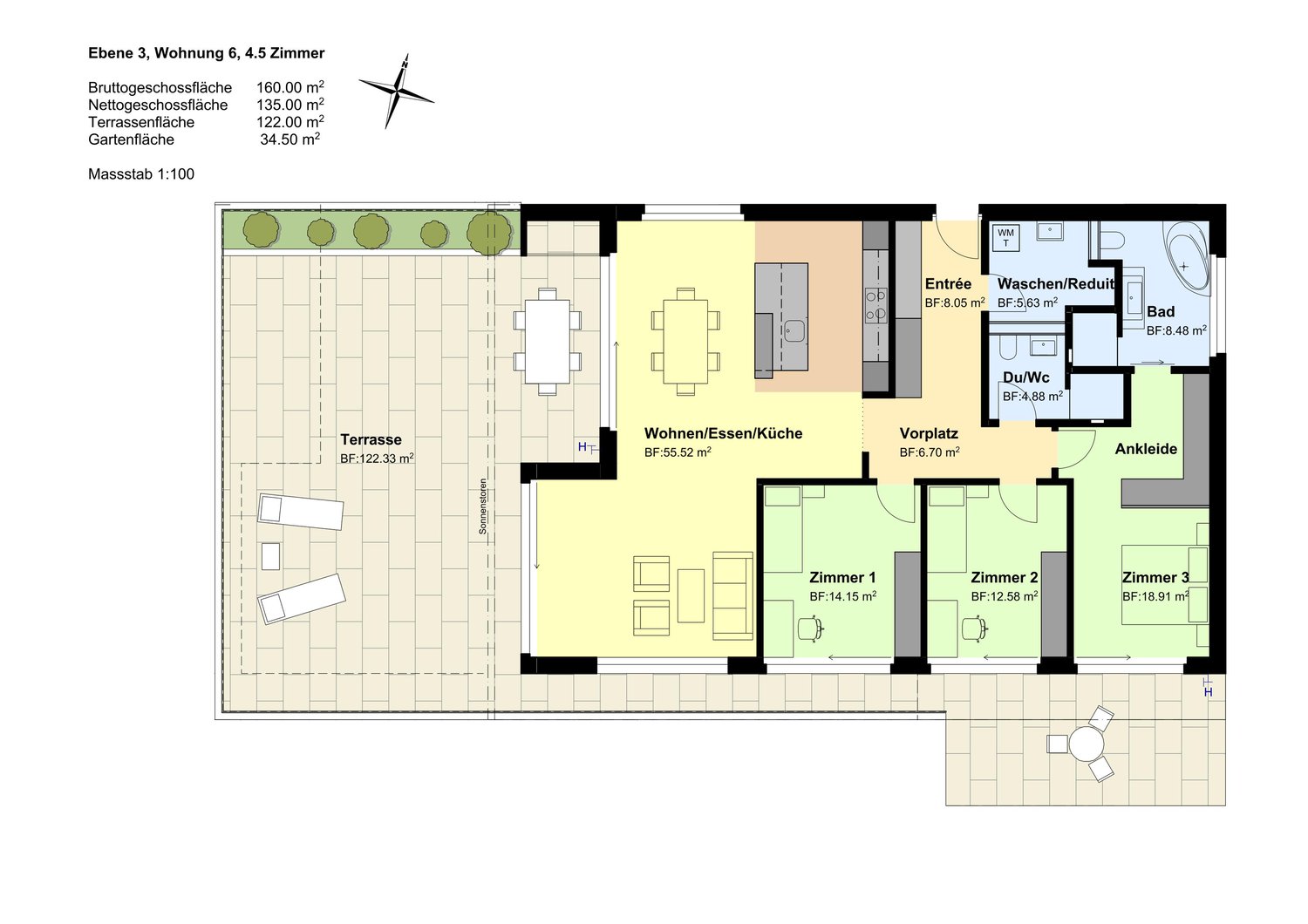 Hochmoderne, exklusive 4.5 Zimmer-Terrassenwohnung - Bild 2