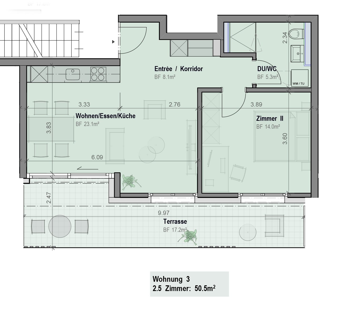 Moderne 2.5-Zimmer-Neubau-Wohnung in Kerzers - Bild 4