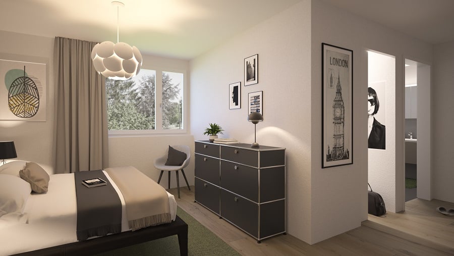 3.5-Zimmer-Dachwohnung mit Galerie, Balkon und Loggia im Rodacher - Bild 3