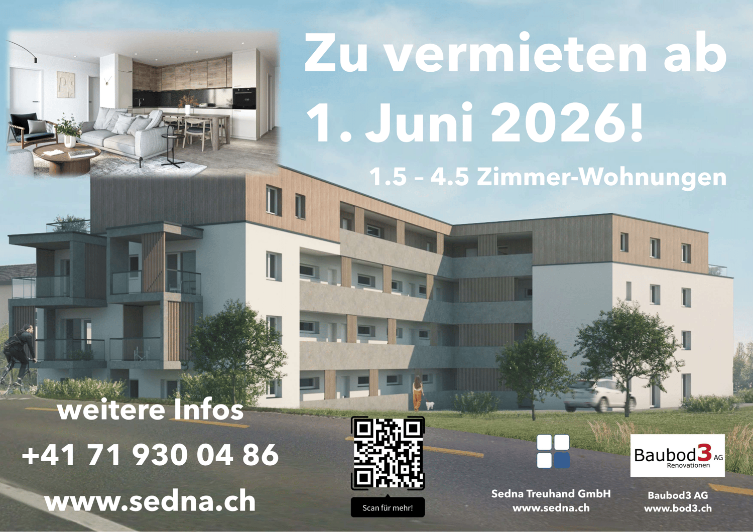 Moderne 1.5-Zimmer-Wohnung in ruhiger Lage Bettwiesen - Bild 4